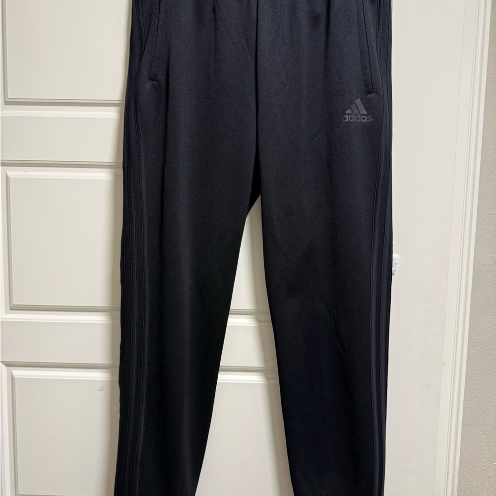 adidas Men's Black Jogger Track Pants with Subtle Logo